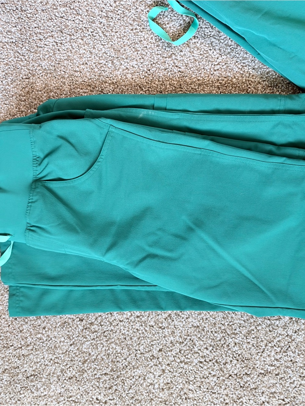 Figs Teal Drawstring Track Pants